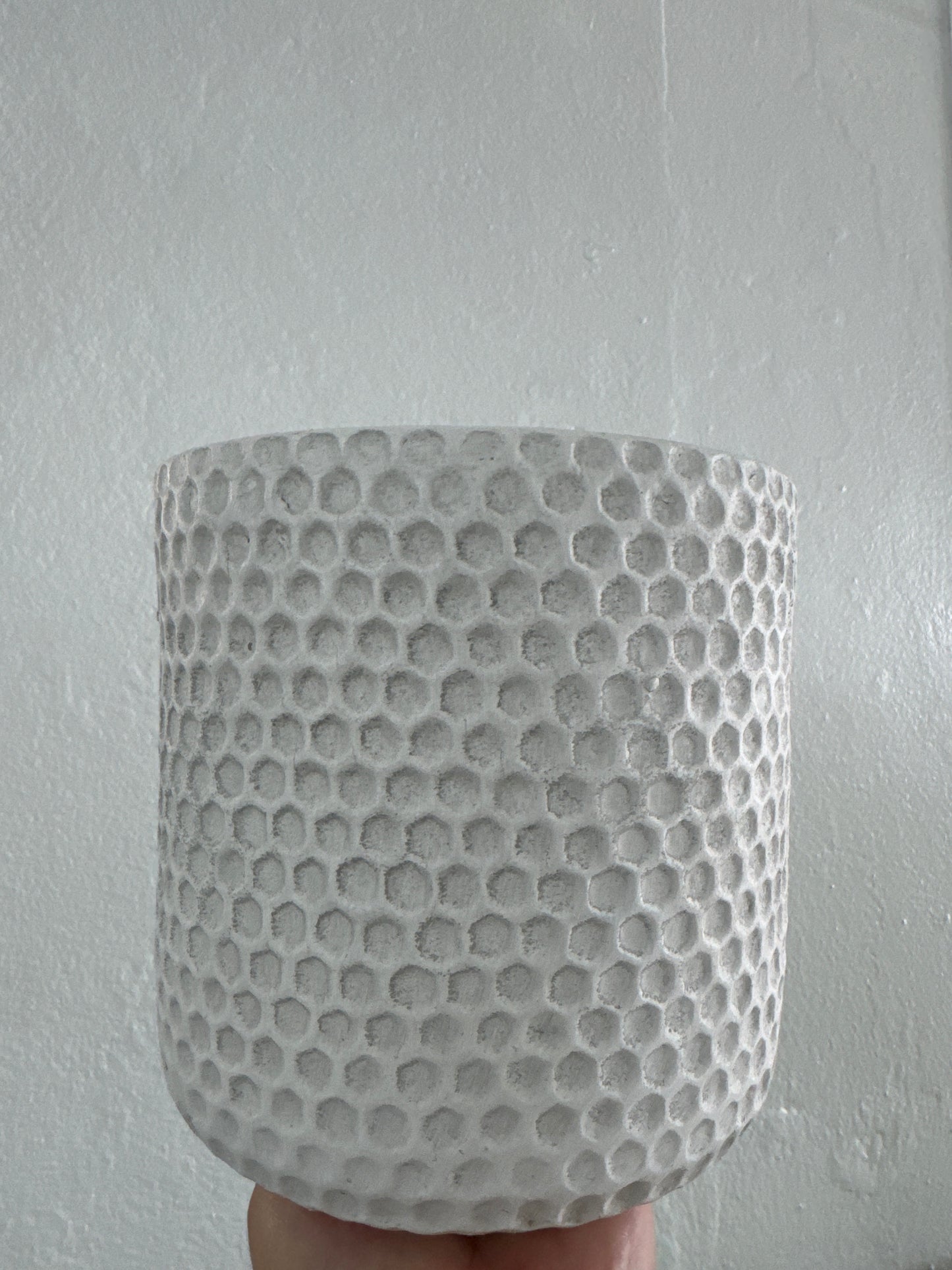 HoneyComb Basket Pot - White